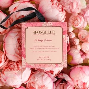 Spongelle Peony Flower Boxed Body Wash Infused Buffer Exfoliating Sponge *BNIB